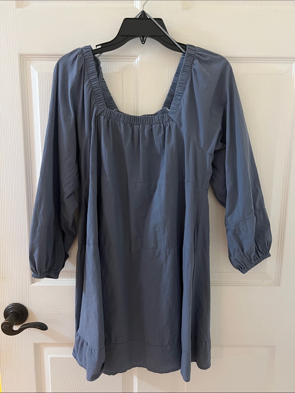 Mud Pie Slate Blue Square-Neck Tunic Dress